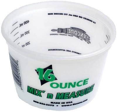 Plastic Mix & Measure Pint Container