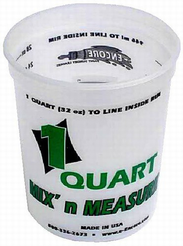 Plastic Mix & Measure Quart Container 41032 - (Box of 100)