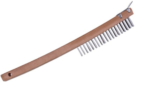 Long Handle Wire Brush With Scraper (Bristle Rows 3 x 19) - (Box of 12)