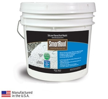 Smart Roof Silicone Fibered Roof Mastic SmartRoof™ Quart FE-FM-W
