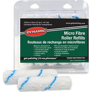 Dynamic Mini Micro Fiber Roller Covers 4" X 1/4" 2-Pack HM005701