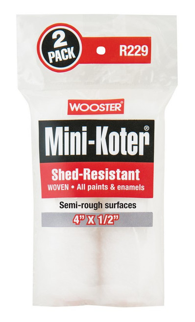 Wooster Mini-Koter Shed-Resistant Roller Cover 4" x 1/2" - (Box of 12)
