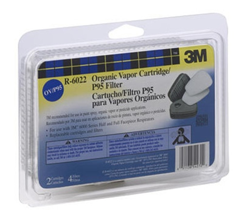 3M Organic Vapor Cartridge/Particulate P95 Filter 6022 - (Box of 5)