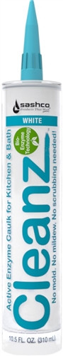 Sashco Cleanz Active Enzyme Caulk 6 Oz Almond 11065 - (Box of 12)