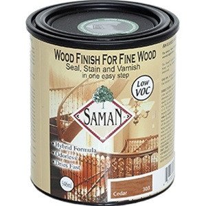 SamaN Seal, Stain & Varnish - 32 Oz Ebony SAM-318