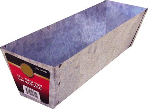 Mud Pan Galvanized 12"
