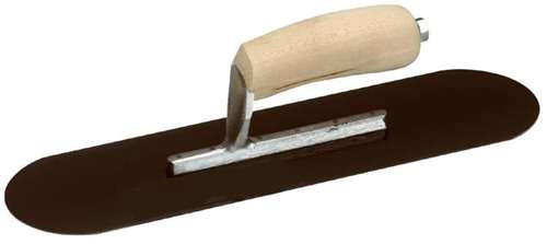 Marshalltown Blue Steel Pool Trowel 20" x 5" with 12 Rivets and Curved Wood Handle SP205B