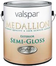 Valspar Medallion Exterior Acrylic Latex Paint Semi-Gloss White