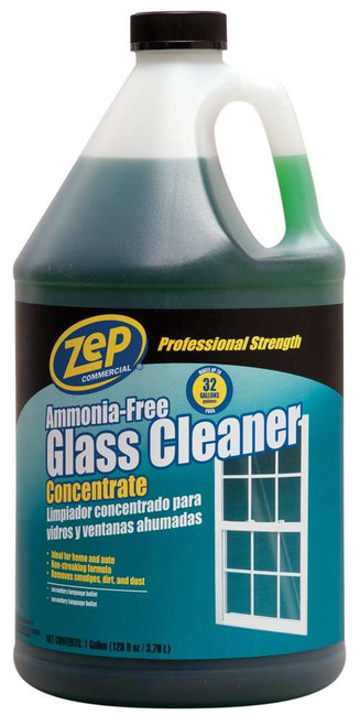 Zep 128 Oz Ammonia-Free Glass Cleaner ZU1052128 - (Box of 4)