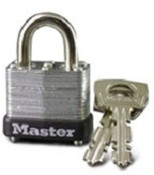 Master Lock Warded Padlock 1" 10D - (Box of 4)
