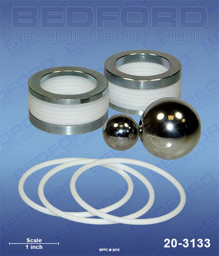 Bedford Repair Kit with Teflon Packings for Graco DuraFlo 750 & 33:1 Bull Sprayers (Replaces Graco P/N 238-118)