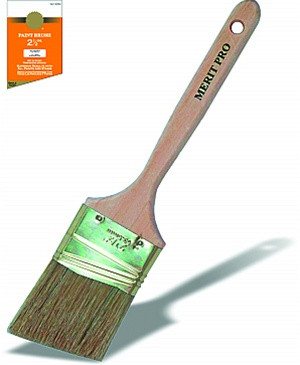 Consumer 100% White China Bristle Angle Sash Brushes 2-1/2"