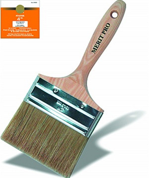 Consumer 100% White China Bristle Stainer Brush 4"