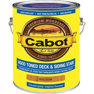 Cabot Wood Toned Deck & Siding Stain - VOC Water Reducible Oil Modified Resin Gallon Pacific Redwood 19205 - (Box of 4)