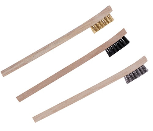 Mini Wire Brushes Brass [Bristle Rows 3 x 7] (HD001038) - (Box of 6)