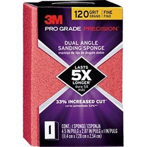 3M Pro Grade Precision Dual Angle Sanding Sponge 36 Grit 24303PGP-XC-DA - (Box of 12)