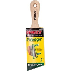 Whizz 2 Inch Pro Wedge Nylon Poly Shorty Angle Sash Brush 22020S - (Box of 12)