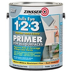 Zinsser Bulls Eye 1-2-3 Gray Primer Quart 286258
