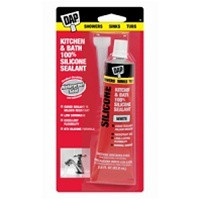 DAP 2.8 Oz White Kitchen & Bath 100% Silicone Sealant 00680 - (Box of 12)