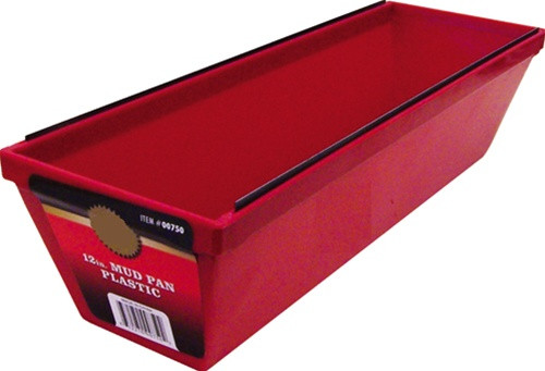 Mud Pan Red Plastic 12"