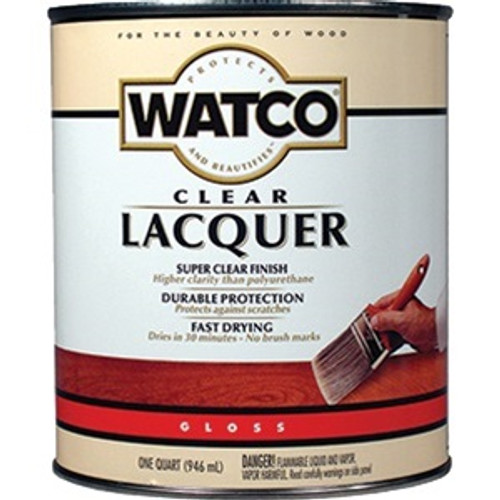 WATCO Lacquer Clear Wood Finish Quart Matte 321533 - (Box of 6)