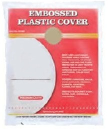Plastic Embossed Drop Cloth 9' x 12' - .30mil - (Box of 72)