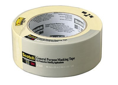 3M #2020 General Purpose Masking Tape 2" x 60 yds Roll -  (Sleeve of 6)