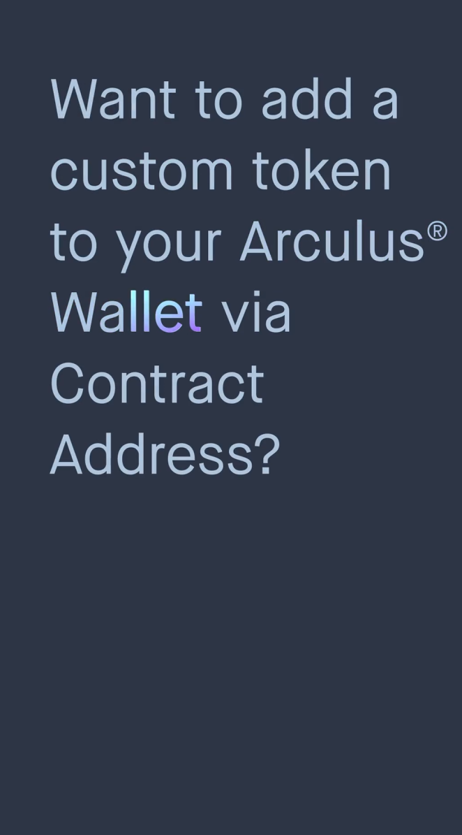 How to add custom tokens to your wallet