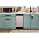 Whirlpool® 18" Stainless Steel Dishwasher with Half Load Cycle and Triple Spray Arms - 48 dBA WDFS5118SS