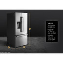 Jennair® RISE™ 36” Counter-Depth French Door Refrigerator with External Dispenser JFFCCE72SL
