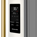 Kitchenaid® 30 Cu. Ft. 36-Inch French Door Refrigerator with Exterior Water and Ice Dispenser and Wood-Look Sliding Tray in Porcelain White KRFF436SPL