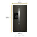 Whirlpool® 36-inch Wide Counter Depth Side-by-Side Refrigerator - 21 cu. ft. WRS571CIHV