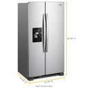 Whirlpool® 36-inch Wide Side-by-Side Refrigerator - 25 cu. ft. WRS325SDHZ