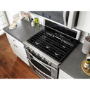 Whirlpool® 6.0 Cu. Ft. Gas Double Oven Range with EZ-2-Lift™ Hinged Grates WGG745S0FS