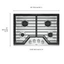 Whirlpool® 30-inch Gas Cooktop with EZ-2-Lift™ Hinged Cast-Iron Grates WCG55US0HS