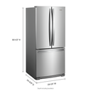 Whirlpool® 30-inch Wide French Door Refrigerator - 20 cu. ft. WRF560SMHZ