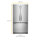 Whirlpool® 36-inch Wide Counter Depth French Door Refrigerator - 20 cu. ft. WRF540CWHW