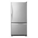 Whirlpool® 33-inches wide Bottom-Freezer Refrigerator with SpillGuard™ Glass Shelves - 22 cu. ft WRB322DMBM