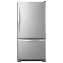 Whirlpool® 33-inches wide Bottom-Freezer Refrigerator with SpillGuard™ Glass Shelves - 22 cu. ft WRB322DMBM