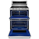 Kitchenaid® 30-Inch 5 Burner Gas Double Oven Convection Range KFGD500ESS