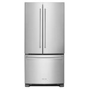Kitchenaid® 22 cu. Ft. 33-Inch Width Standard Depth French Door Refrigerator with Interior Dispense KRFF302ESS