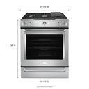 Kitchenaid® 30-Inch 5 Burner Gas Convection Slide-In Range with Baking Drawer KSGB900ESS