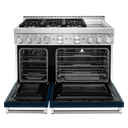 KitchenAid® 48'' Smart Commercial-Style Gas Range with Griddle KFGC558JIB