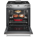 Kitchenaid® 30-Inch 5-Burner Dual Fuel Convection Slide-In Range with Baking Drawer YKSDB900ESS