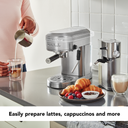 Kitchenaid® Metal Semi-Automatic Espresso Machine and Automatic Milk Frother Attachment Bundle KES6504SX