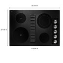 Kitchenaid® 30" Electric Downdraft Cooktop with 4 Elements KCED600GBL
