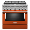 KitchenAid® 36'' Smart Commercial-Style Dual Fuel Range with 6 Burners KFDC506JSC