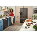 Kitchenaid® 26.8 Cu. Ft. Standard-Depth French Door Refrigerator with Exterior Ice and Water Dispenser KRFF577KBS
