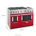 KitchenAid® 48'' Smart Commercial-Style Dual Fuel Range with Griddle KFDC558JPA