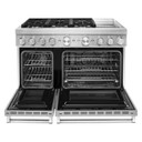 KitchenAid® 48'' Smart Commercial-Style Dual Fuel Range with Griddle KFDC558JSS